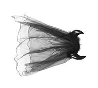 VALICLUD Cerchietto Halloween Con Velo Nero e Corna Accessori Per Costumi Di Fantasmi e Fate Per Feste e Celebrazioni Di Halloween Facile Da Indossare e Comodo