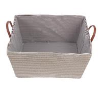 VALICLUD Cestello Portaoggetti Pieghevole in PP Effetto Vimini, Beige, Grande 45x35x25cm, per Snack e Bucato, per Scrivanie e Pavimenti