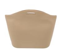 VALICLUD Cestino per Auto in Silicone di Perdite Beige, Bidone della Spazzatura Interno Auto Riutilizzabile e Compatto, Contenitore per Rifiuti Multiuso da Appendere per Veicoli