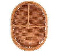 VALICLUD Cesto Porta Frutta Intrecciato Multifunzionale in Rattan Sintetico con Scomparti Divisori per Snack e Dolci Capacità per Uso Domestico e Regalo Originale Riutilizzabile