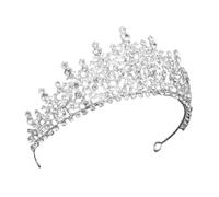 VALICLUD Chiesa a diamante completa rosa Tiara per ragazze tiara femminile elegante copricapo a Bride Tiara elegante diadema per feste di nozze Strass in lega Argento