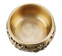 VALICLUD Ciotola Feng Shui in Ottone con Incisioni Decorazione per Ricchezza Fortuna e Abbondanza in Casa e Ufficio Simbolo Classico di Prosperità e Buona Sorte