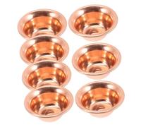 VALICLUD Ciotola Tibetana Per Offerte Buddiste Rossa Set Da 7 Pezzi 9cm, Coppa Per Offerta Dell'acqua, Ciotola Decorativa Per Meditazione e Culto Buddista, Accessorio Per Tempio e Casa