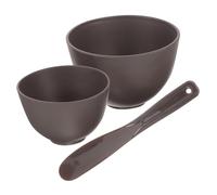 VALICLUD Ciotole in Silicone Resistenti al Calore per Cera Nonstick per Maschere Viso e Miscelazione Strumenti Spa per Uso Professionale e Domestico Nero Grande e Medio con Bastoncino per