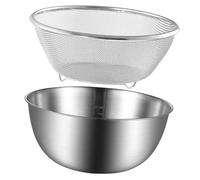 VALICLUD Ciotole Scolapasta in Acciaio Inossidabile Scolapasta Multiuso per Lavaggio Frutta Ortaggi e Riso Ciotola Lavaggio Cucina Resistente e Facile da Pulire