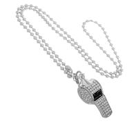 VALICLUD Collana con Ciondolo Fischietto in Acciaio con Pietre Lucenti Versatile per Bambine e Insegnanti di Basket per Compleanno Raffinata