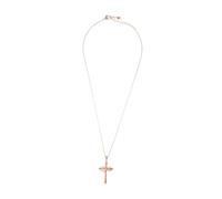 VALICLUD Collana Croce Rosa Per Donne Ciondolo Vintage Stile Religioso Elegante Catena Clavicle Per Cerimonie e Occasioni Speciali