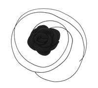 VALICLUD collana di rose collana rosa Collana del girocollo pastello girocolli al collo per le donne collana pendente floreale Collane di fiori creativi ciondoli di fiori tessuto Black