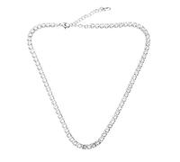 VALICLUD Collana Girocollo Donna Con Ciondolo in Pietre Zirconia Cubica Da Catena Tennis Elegante in Bianco Brillante Gioielli Brillanti Per Occasioni Formali e Casual