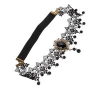 VALICLUD Collana Girocollo in Pizzo Gotico Con Goccia Di Cristallo Fascia Per in Copricapo Di Halloween Per Accessori Di Moda Speciali