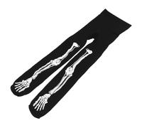 VALICLUD Collant Halloween Donna Motivo Scheletro Nero Elastico Calze Pantaloni per Feste Costume Spaventoso e Traspirante