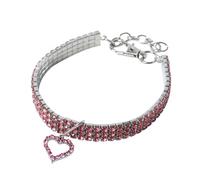 VALICLUD Collare per Animali a Forma di Cuore in Metallo Rosa con Ciondolo Elegante, Design Sicuro e Confortevole per Uso Quotidiano e Decorazione per Feste