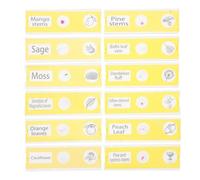 VALICLUD Collezione 12 Vetrini Preparati in Plastica per Microscopio Campioni di Piante Gialle, Supporto Educativo per Esperimenti Biologici Scolastici e Didattica Scientifica