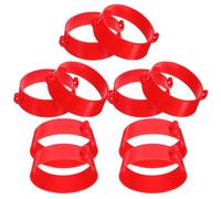 VALICLUD Connettore Catena di Sicurezza Rosso in Abs per Cono Stradale e Palo Barriera, Anello a Forma di Cono Resistente All'usura, 10 Pezzi per Cantiere e Vialetto