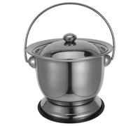 VALICLUD Contenitore Domestico in Acciaio Inossidabile con Coperchio, Recipiente per Anziani e Adulti, Secchio Portatile per Urina, Contenitore di Metallo per Impiego Casalingo