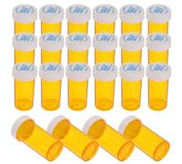 VALICLUD Contenitore per Medicinali da Viaggio in Pp 25 Pezzi Tappo di Sicurezza, Flaconi Protettivi Compatti e Impermeabili, Mini Organizzatore Portatile per Integratori e Farmaci