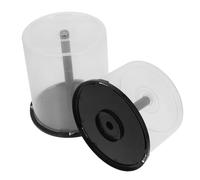 VALICLUD Contenitore Porta Cd/dvd Trasparente in Plastica Base Nera, Ampia Capacità e Protezione Antigraffio, Organizer Portatile Per Custodie Vuote e Dischi, Set Da 2 Pezzi Per Casa e Ufficio