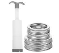 VALICLUD Coperchi Sottovuoto per Barattoli in Acciaio Resistenti Sigillatore Ermetico per Alimenti Freschi Versatile con Pompa Manuale per Conservazione Prolungata