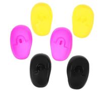 VALICLUD Copriorecchie in Silicone Per Chioma 3 Paia (Viola Giallo) Protezione e Anti-macchia Per Parrucchieri Cuffie Quotidiana Della