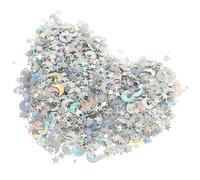 VALICLUD Coriandoli Decorativi Argento a Forma di Stelle in Pet per Decorazioni Tavolo Matrimonio e Compleanno Progetti Creativi Stili multipli