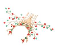 VALICLUD Corni di Renna Fermaglio per Capelli Copricapo Corna di Cervo Accessorio per Capelli Natalizio di Renna Fermaglio in Cristalli Finti