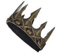 VALICLUD Corona da Re Medievale in Schiuma 3D Dorata per Uomo e Ragazzo Copricapo Cosplay per Halloween Spettacoli Teatrali e Feste a Tema Reale Accessorio Fotografico per e Adulti