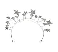 VALICLUD Corona da Sposa Decorativa Glitter Cerchietto per Capelli da Sposa Tiara Elegante e Misteriosa Adatta per Compleanni Matrimoni e Altre Celebrazioni Speciali