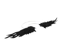 VALICLUD Corona Halo Angelica Nera per Donna - Cerchietto Copricapo da Costume Rinascimentale e Halloween, Accessorio Decorativo Traspirante e Artigianale per Feste e Balli