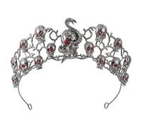 VALICLUD Corona Teschio di Halloween Cerchietto Gotico per Capelli Accessorio Strass per Feste Cerchietto Retrò per Cosplay Corona da Regina Dettagli di Halloween