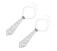 VALICLUD Cravatta Sottile Scintillante con Strass a Freccia, Set da 2 Pezzi Regolabile Unisex, Collana Girocollo Elegante per Matrimonio, Feste e Accessori Abbigliamento Formale