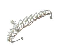 VALICLUD Crown Accessory For Bride Elegant Pearl And Rhinestone Wedding Tiara For Special Occasions And Bridal Fashion
