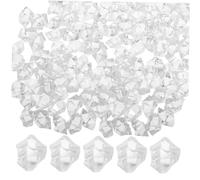 VALICLUD Cubetti di Ghiaccio Finti Riutilizzabili in Plastica Trasparente 25x18 Mm, Accessori Decorativi per Vasi e Acquari, Riempitivo Decorativo Realistico per Centrotavola, Confezione da 200 Pezzi