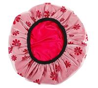 VALICLUD Cuffia da Doccia Foderata in Raso Stampa Floreale, Copri Chioma Riutilizzabile per Donna, Morbida e Avvolgente, Adatta per Bagno e Spa