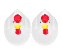 VALICLUD Cuociuova in Plastica a Forma di Gallina 2 Pezzi per Microonde, Pratico e Resistente per Preparare Colazioni Rapide in Cucina