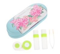 VALICLUD Custodia Per Doppio Comodo Porta Lenti Contatto Scatola Per Da Esterno Realizzata in Pu Floccato Resistente Per Uso Prolungato Specchio Incorporato