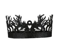 VALICLUD di corte d'epoca coronation decorazioni matrimonio coroncina compleanno crown nuziale nera retrò ragazzi re in lega in lega nera Black