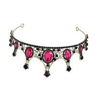 VALICLUD di diamanti in cristallo incorona le donne reale mer copricapo spose fasce da sposa fascia di strass per le donne tiara nuziale fascia di strass da donna Lega di zinco Roseo