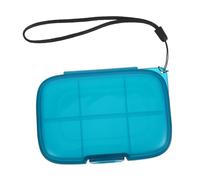 VALICLUD dispensatrice di medicinali Compatto casi di medicina di viaggio Carino chiave porta scatole di medicinali all'aperto piccola valigetta per medicinali plastica Blu