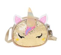 VALICLUD Donne ragazze unicorno paillettes borsa a tracolla glitter borsa a tracolla per bambini bambina bambina, oro, 18X16X8CM