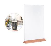 VALICLUD Espositore da Tavolo in Acrilico Trasparente Porta Menu per Ristoranti Negozi Matrimoni Supporto Pubblicità Desktop Facile da e Aggiornare