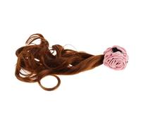 VALICLUD Estensione Capelli Ricci Castano con Fiori Finti e Attacco Clip Accessorio per Capelli per Donna Adatto per Uso Quotidiano e Feste