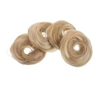 VALICLUD Extension per Chignon Sintetiche da Donna 4 Pezzi Elastico per Coda di Cavallo Spessa Chignon Finto Morbido e Traspirante Accessorio Chioma per Look Naturale e Uso Quotidiano