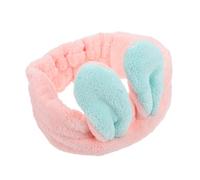VALICLUD Fasce Elastiche Per Capelli in Pile Corallo Grandi Orecchie Da Coniglio Fascia Per Lavaggio Del Viso e Doccia Spa Delizioso Copricapo Traspirante e Confortevole Per Trucco e Pulizi