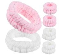 VALICLUD Fasce per Detersione Viso Polsini Set Spa Fascia Elasticizzata e Braccialetti per Donna e Ragazza