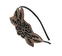 VALICLUD Fascia degli anni '20 Nozze Bride Headband Decorazioni per matrimoni Diademi arredamento del matrimonio Accessori per Testamento del matrimonio Accessori per la sposa Nero