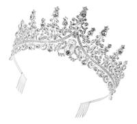 VALICLUD fascia di compleanno corone Nozze futura sposa addio nubilato Accessori per fascia per donne Bride Headband copricapo nuziale copricapo da sposa lega Argento