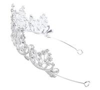 VALICLUD fascia di strass corone formale Essere signora Diademi diadema per le donne decorazione della tiara della sposa fascia da sposa barocca di strass Fascia barocca lega bianca