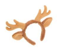 VALICLUD Fascia e Di Compleanno Cosa Fascia Di Corno Cosplay Realistico Palchi Cervo Carino Orecchie Elementi Vacanza Copricapo Di Corna Di Renna Adulti Chiesa Renna Da Khaki Peluche
