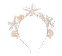 VALICLUD Fascia Per Capelli Stella Marina e Conchiglia Accessori Per Capelli Da Sirena Corona Da Sposa Per Matrimoni in Spiaggia e Feste in Costume Estive Perle Copricapo Da Sposa