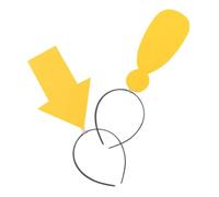 VALICLUD Fascia Per Chioma Freccia Gialla e Punto Esclamativo 2 Pezzi Accessori Divertenti Per Halloween Costume Da Infermiera Festa Compleanni e Matrimoni Facile Da Indossare Resistente